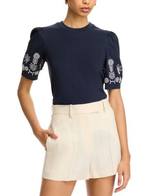 Embroidered Mazie Eyelet Corianna top