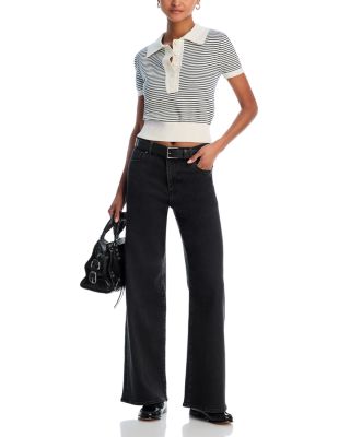 Le Slim Palazzo Jeans in Destroyer