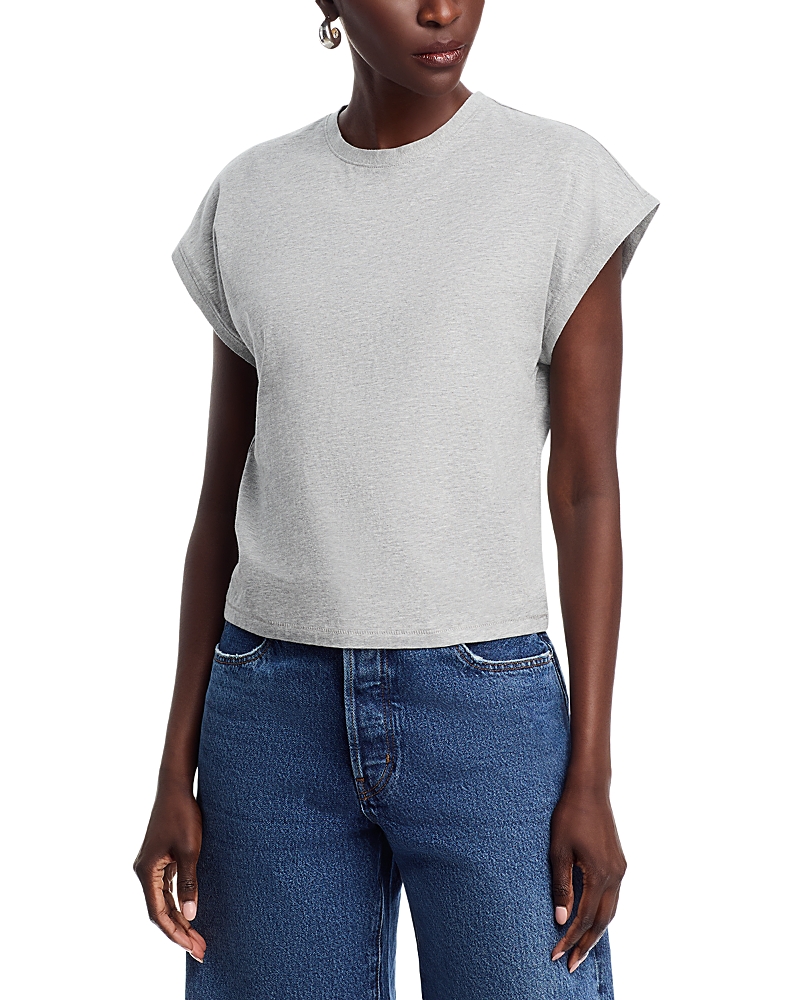Shop Frame The Muscle Tee In Heather Gray