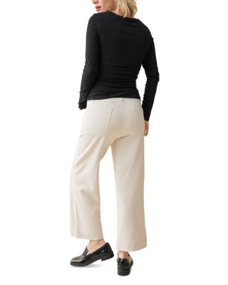 Wide Leg Ankle Maternity Pants