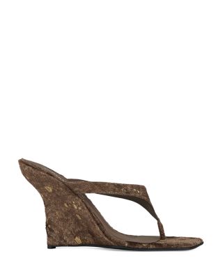 Women's Romee-F Calf Hair Wedge Sandals