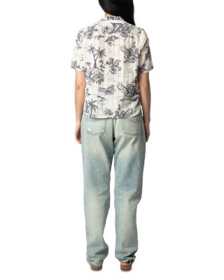 Topher Coton Tropical Island Top