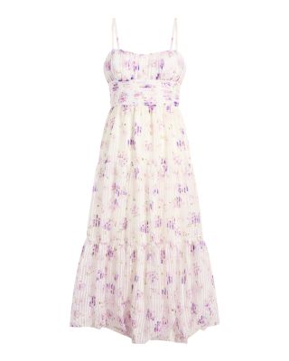 Joie Tossed Poppies Sleeveless Midi Dress