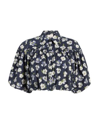 Elysa Mini Tossed Poppies Top