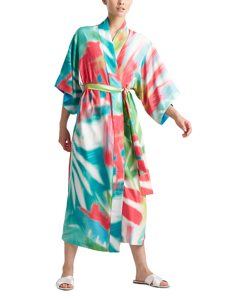 Natori Printed Kimono Sleeve Sleep Robe In Multi