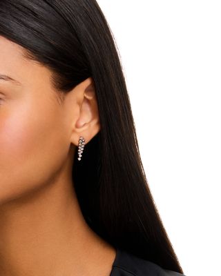 Brown Diamond Ombr&eacute; Cascade Drop Earrings in 14K Yellow Gold, 1.24 tcw