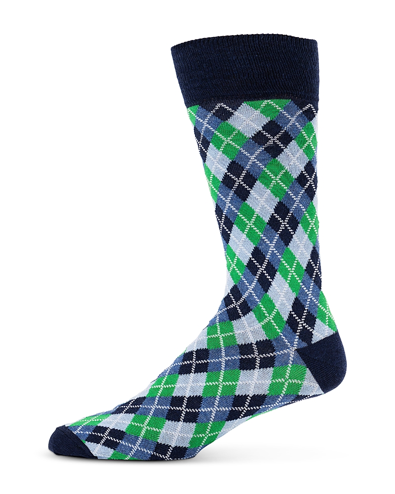 The Men's Store At Bloomingdale's Cotton & Nylon 4 Argyle Socks - Exclusive In Navy