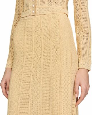 Pointelle Knit Maxi Skirt 