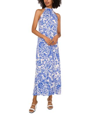 VINCE CAMUTO - Printed Halter Midi Dress