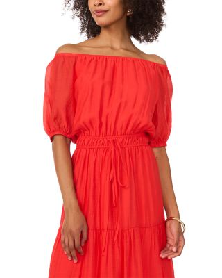Off The Shoulder Tiered Maxi Dress