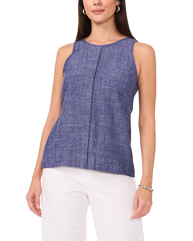 Vince Camuto Back Keyhole Sleeveless Top In Cool Water