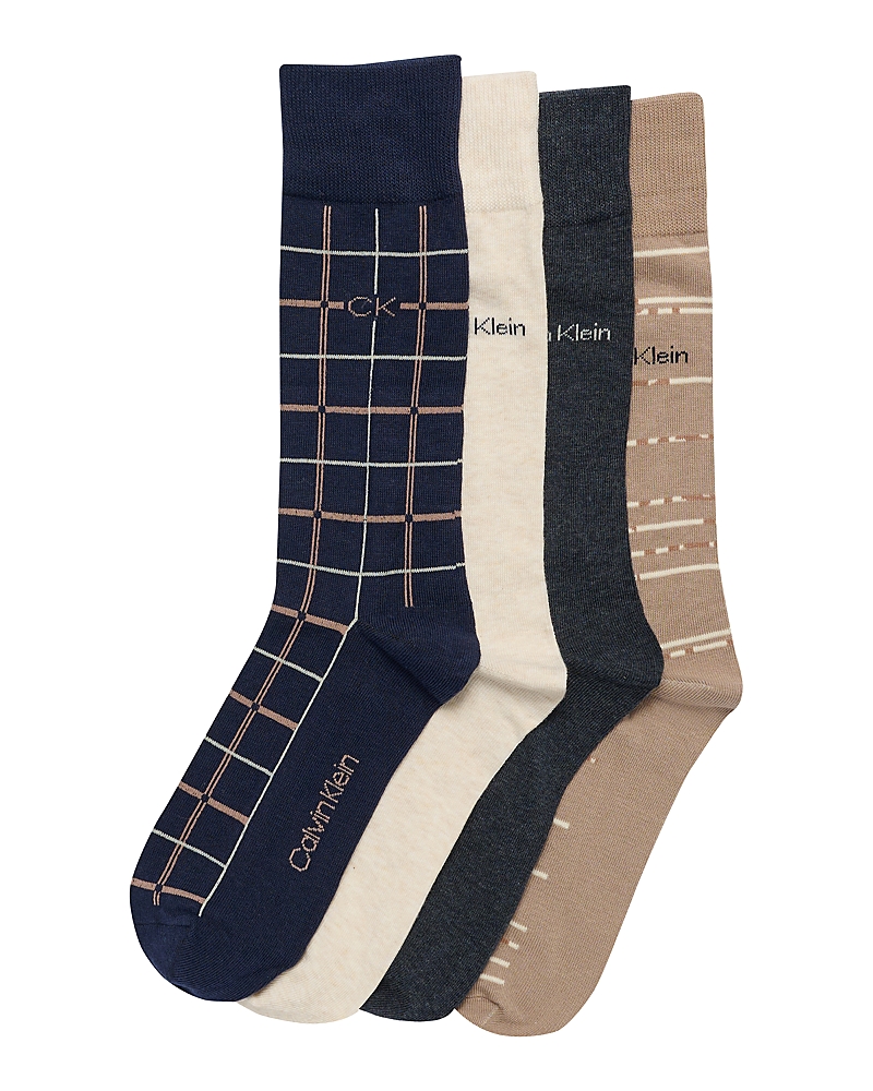 Calvin Klein Men's Combed Cotton 4-pack Dress Socks