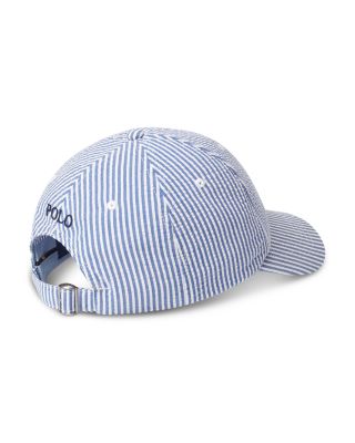 Striped Seersucker Ball Cap