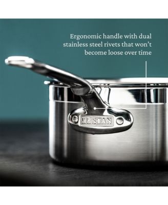 ProBond&amp;reg; Forged 3-Quart Professional Clad Stainless Steel Saucepan with Lid