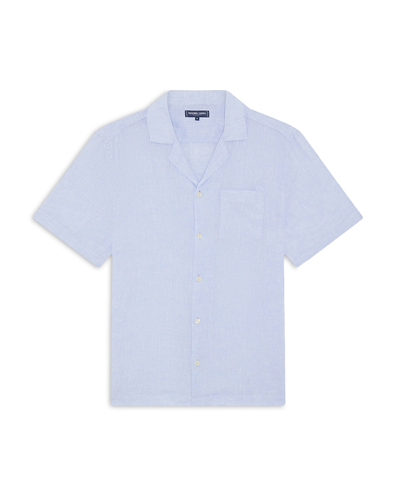 Frescobol Carioca Angelo Short Sleeve Chambray Camp Shirt