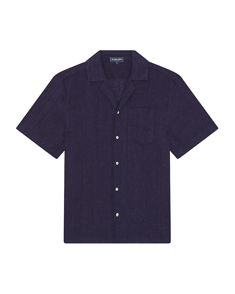 Frescobol Carioca Angelo Short Sleeve Chambray Camp Shirt