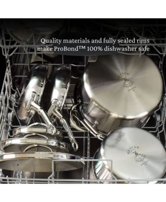 ProBond&amp;reg; Forged 12.5&amp;quot; Professional Clad Stainless Steel Skillet with TITUM Nonstick