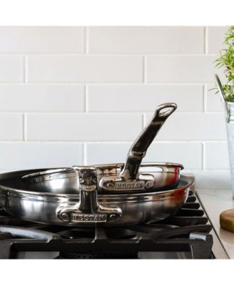 ProBond® Forged 2-Piece Professional Clad Stainless Steel Skillet Set with TITUM® Nonstick (8.5 & 11-Inch)  