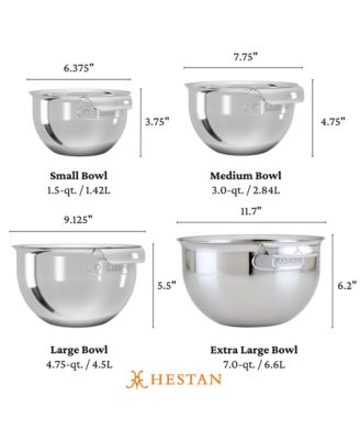 Provisions 4-Piece Stainless Steel Mixing Bowl Set