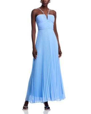 V Neck Chiffon Dress - Exclusive 