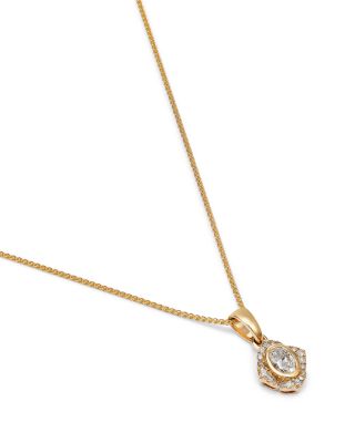 Diamond Pendant Necklace in 14K Yellow Gold, 0.25 tcw