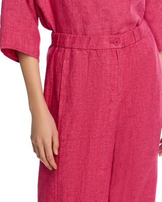 Linen Wide Ankle Pants