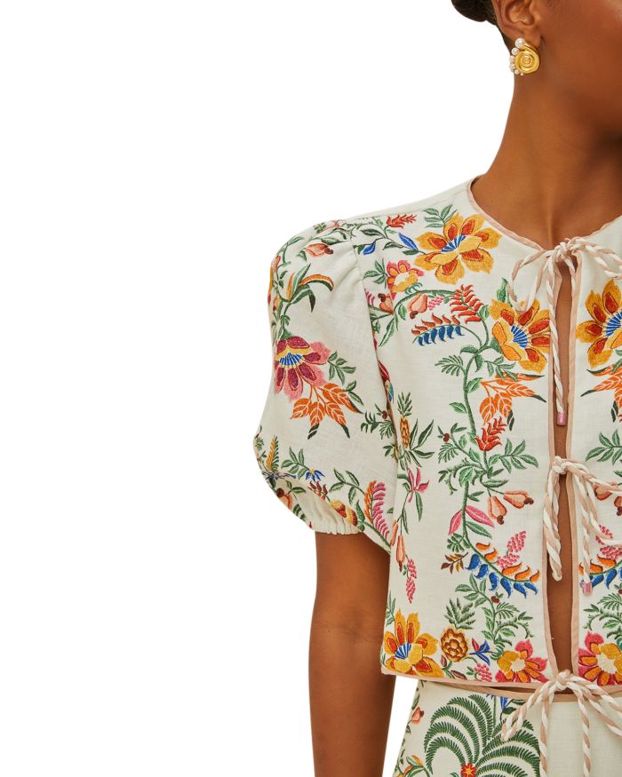 Delicate Forest Scarves Blouse