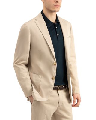 Garment Dyed Cotton Twill Slim Fit Suit