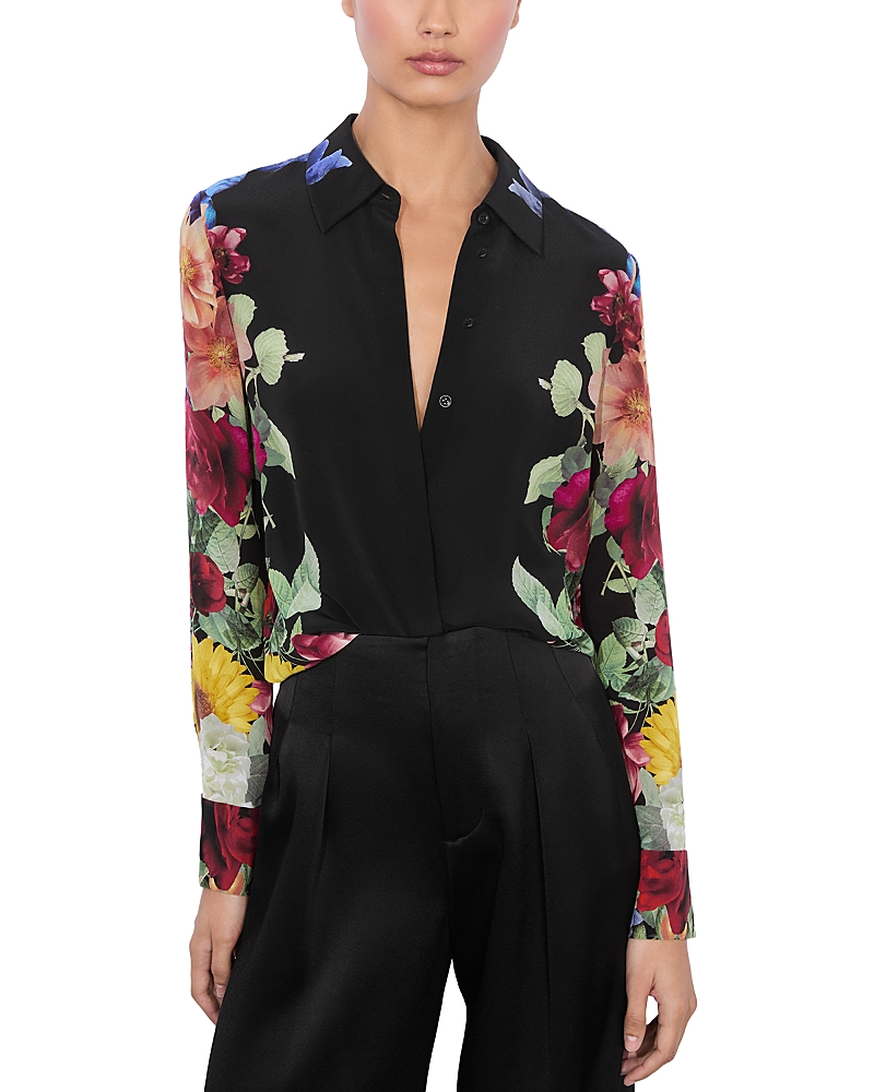 Alice and Olivia Brady Button Front Blouse