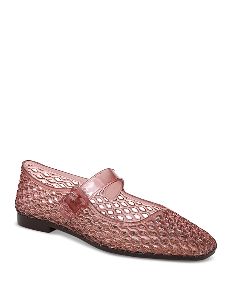 Sam Edelman Michaela Jelly Mary Jane Lattice Ballet Flats In Pink