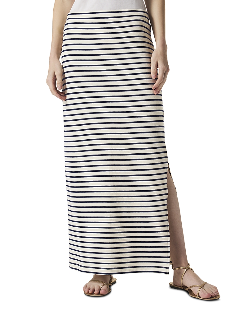 Shop Splendid Whitney Stripe Maxi Dress In Navy/white