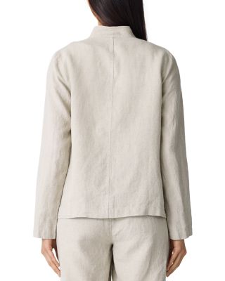 Linen High Collar Jacket