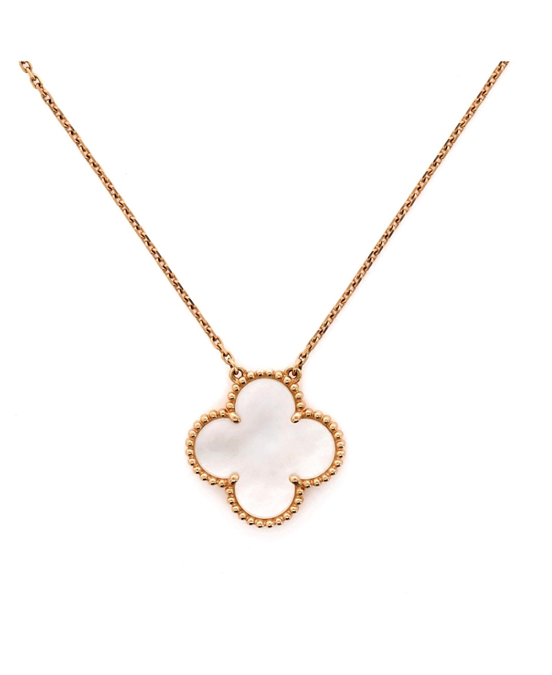 Pre-owned Pre-owned Van Cleef & Arpels Van Cleef & Arpels Ginza Edition Magic Alhambra Pendant Necklace 18k Rose Gold And Mother
