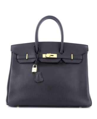 Pre-Owned HERMÈS - Birkin 35 Handbag Black Ardennes with Gold Hardware