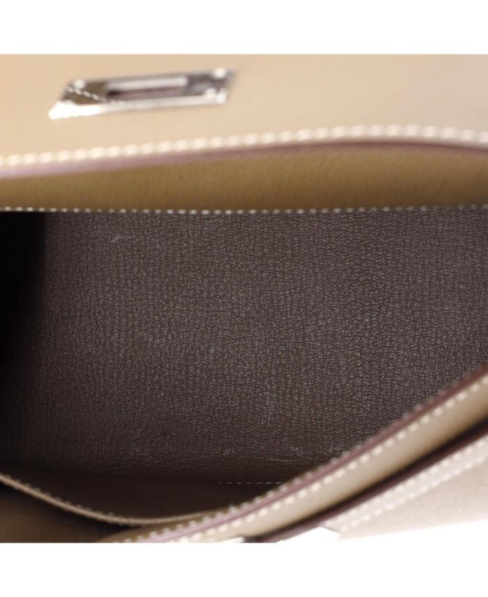 Kelly 28 Handbag Epsom with Palladium Hardware