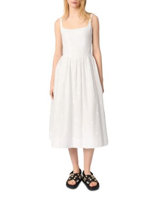 Maje - Embroidered Midi Dress