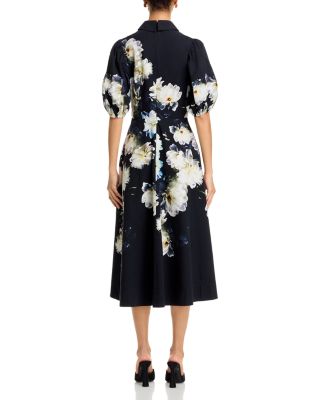 Cotton Puff Sleeve Shirt Dress