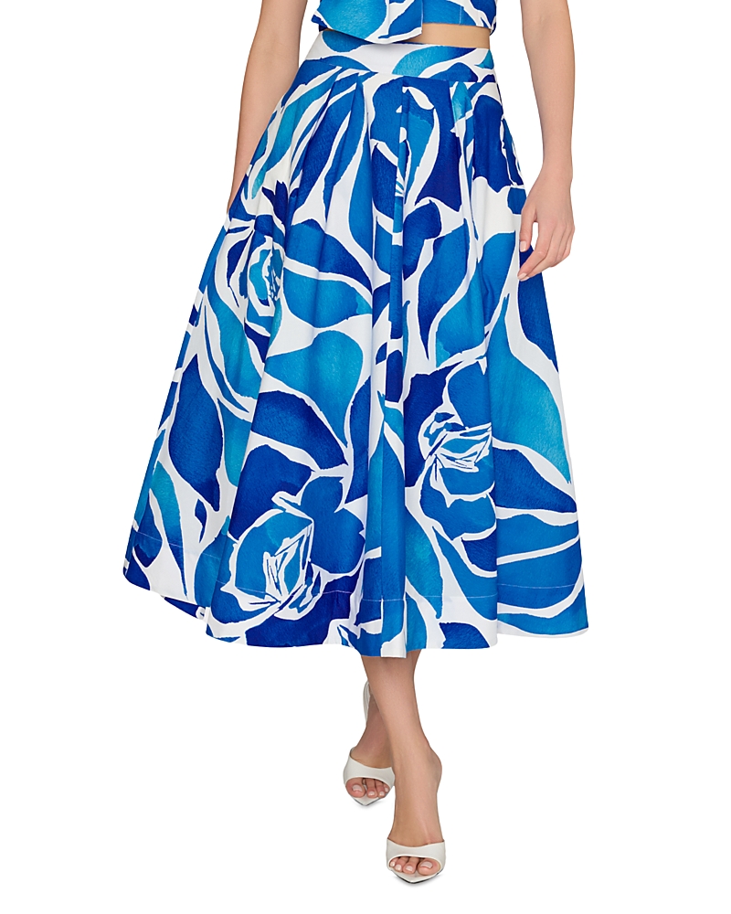 Milly Juliet Dream Floral Midi Skirt