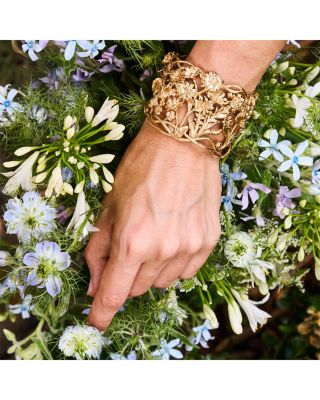 Meadow Wildflower Cuff Bracelet in 18K Gold Plated