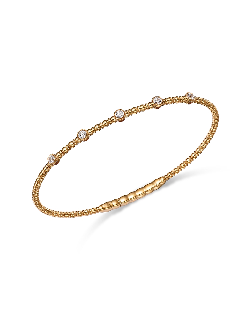 Bloomingdale's Fine Collection Diamond Flexible Bangle In 14k Yellow Gold, 0.33 Ct. T. W. In Gold