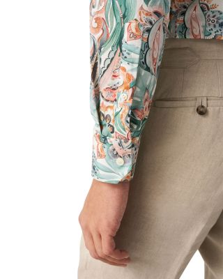 Slim Fit Printed Button Front Shirt