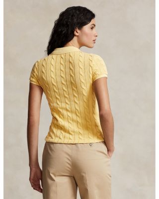 Cable Knit Polo Shirt