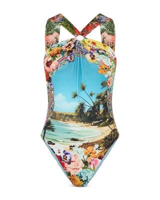 High Neck One Piece Swimsuit