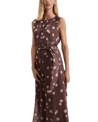 Maxine Chiffon Dot Print Jumpsuit