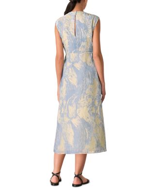 Devore Swirl Velvet Midi Dress