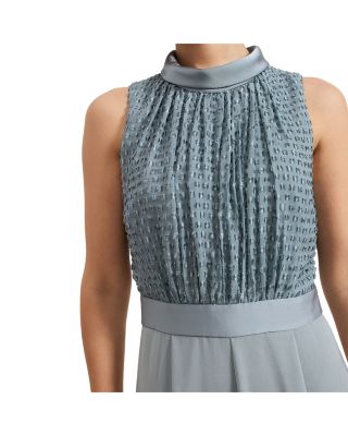 Eliza High Neck Textured Jumpsuit