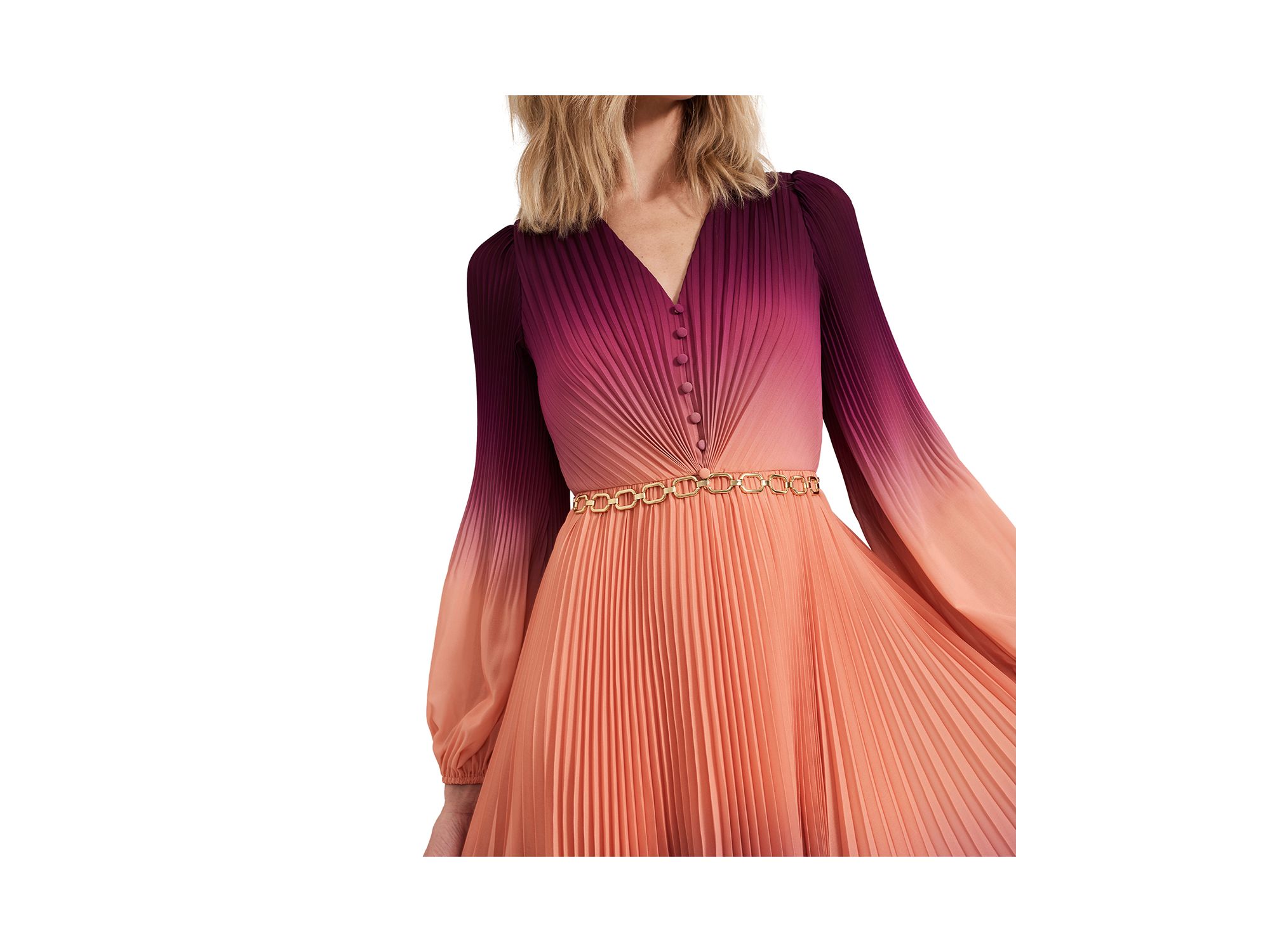 Mira Ombré Button Dress — Image 3
