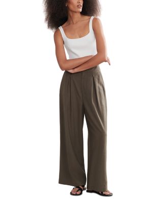 Silk Wide Leg Trousers