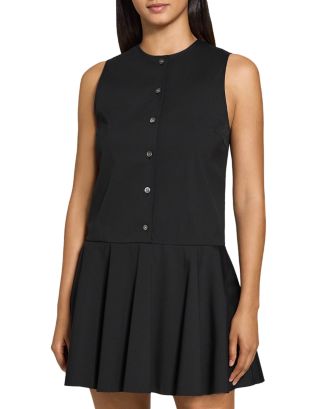 Theory Sleeveless Linen Blend Mini Dress | Bloomingdale's Women