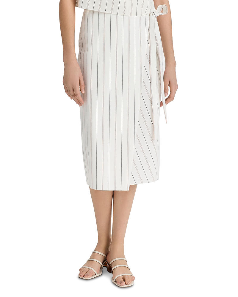 Vince Seedling Striped Wrap Skirt